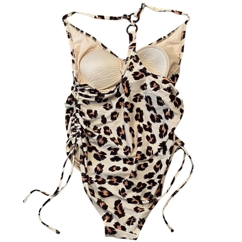 KONA SOL Tortoise Ring One Piece Swimsuit Size L